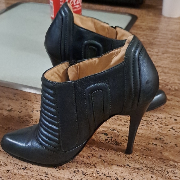 Teal Christian Louboutin  Leather Ankle Boots - Picture 3 of 15